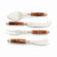 Napa Stainless Steel/Natural BARCLAY BUTERA KEYSTONE CHEESE KNIVES, SET OF 4