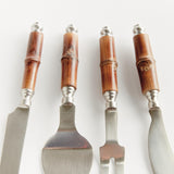 Napa Stainless Steel/Natural BARCLAY BUTERA KEYSTONE CHEESE KNIVES, SET OF 4