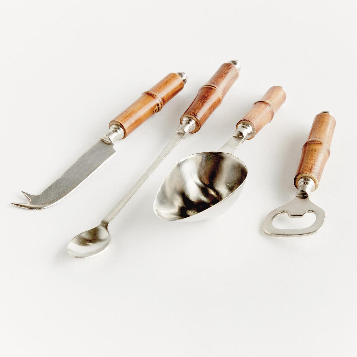 Napa Stainless Steel/Natural BARCLAY BUTERA KEYSTONE COCKTAIL ACCESSORIES, SET OF 4