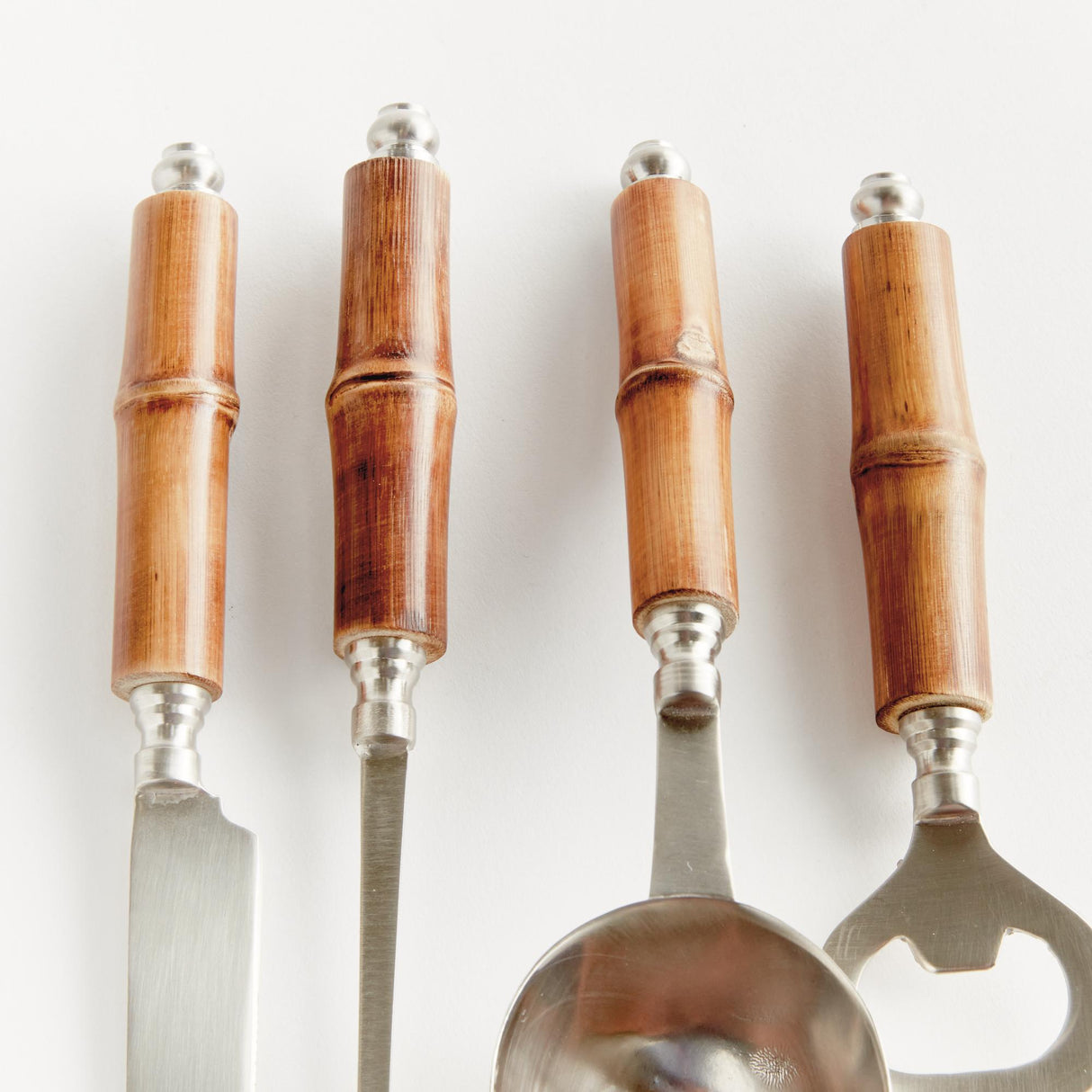 Napa Stainless Steel/Natural BARCLAY BUTERA KEYSTONE COCKTAIL ACCESSORIES, SET OF 4