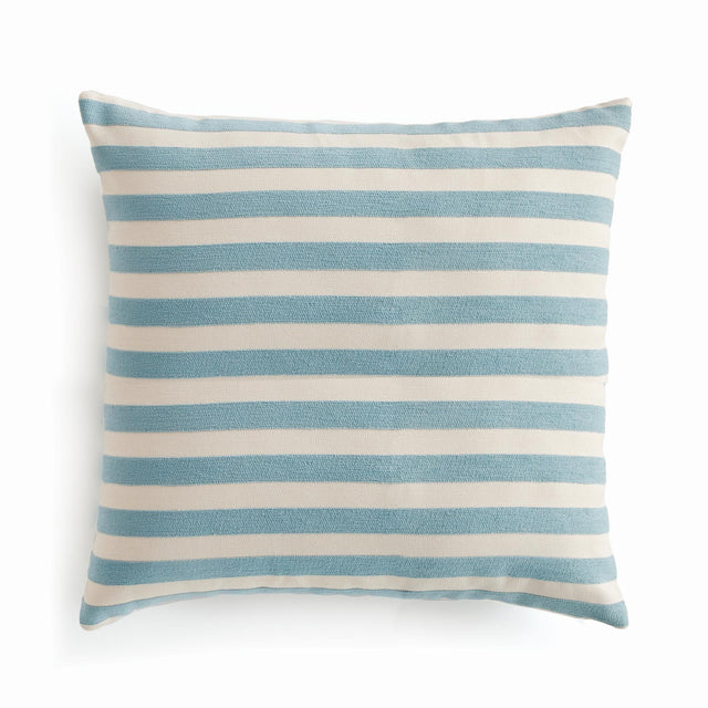 Napa Blue/Ecru GRANT SQUARE INDOOR-OUTDOOR PILLOW 24"