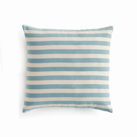 Napa Blue/Ecru GRANT SQUARE INDOOR-OUTDOOR PILLOW 20"