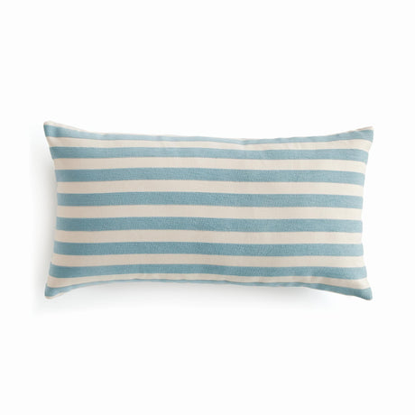 Napa Blue/Ecru GRANT LUMBAR INDOOR-OUTDOOR PILLOW