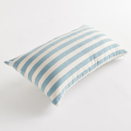 Napa Blue/Ecru GRANT LUMBAR INDOOR-OUTDOOR PILLOW