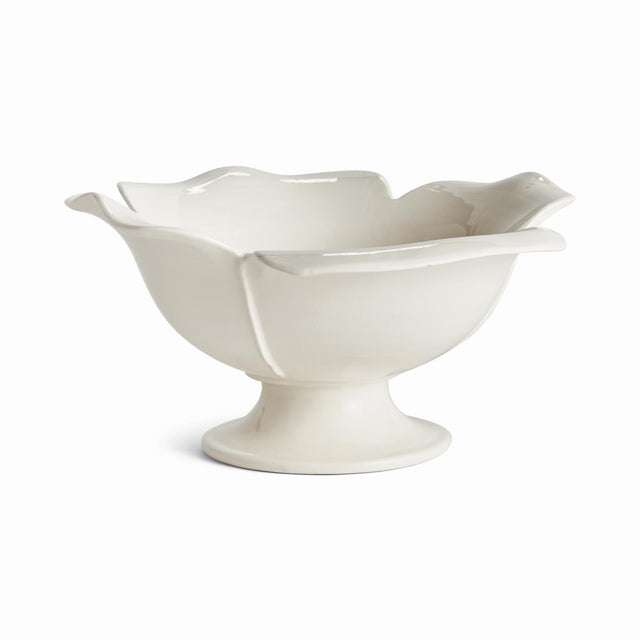 Napa White PETALO DECORATIVE FOOTED BOWL