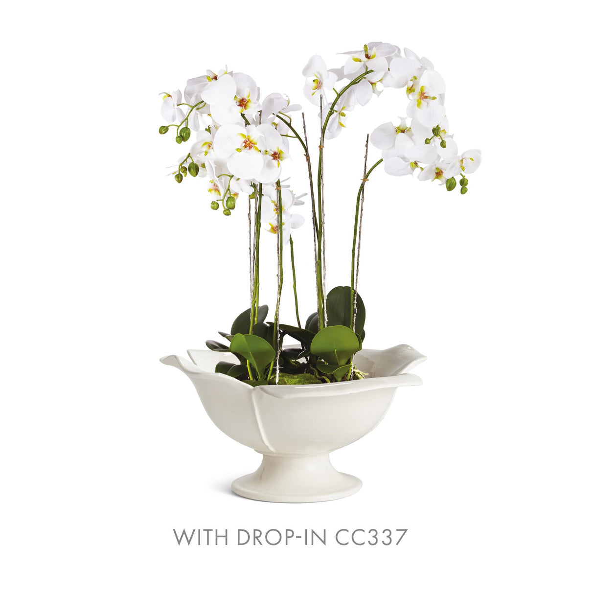 Napa White PETALO DECORATIVE FOOTED BOWL