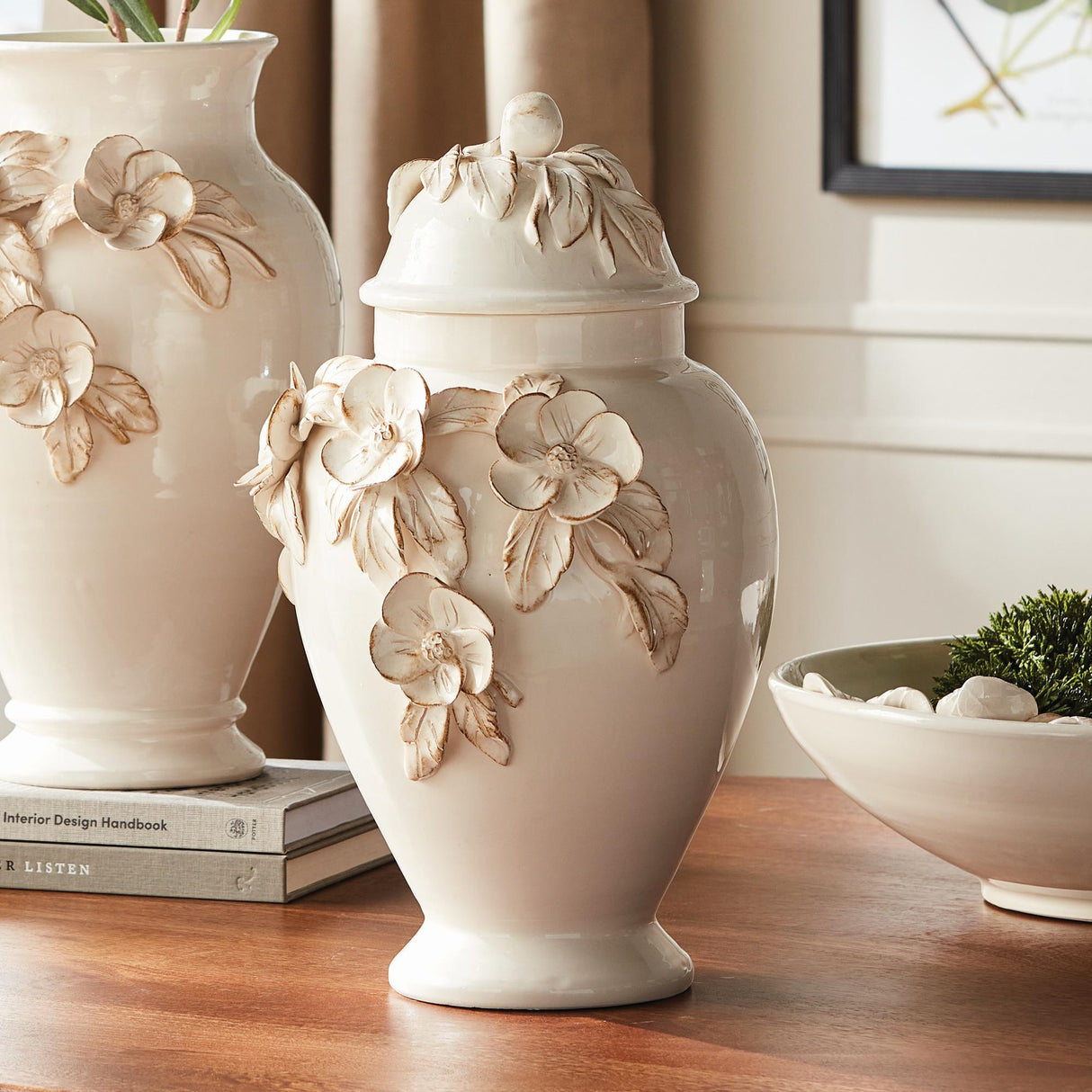 Napa White FIORI GINGER JAR