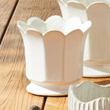 Napa White MALINE FOOTED POT LARGE