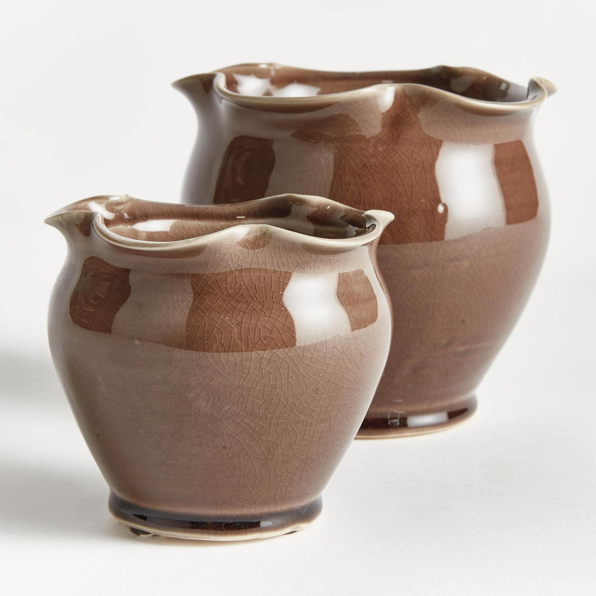 Napa Brown MEGAN POTS, SET OF 2