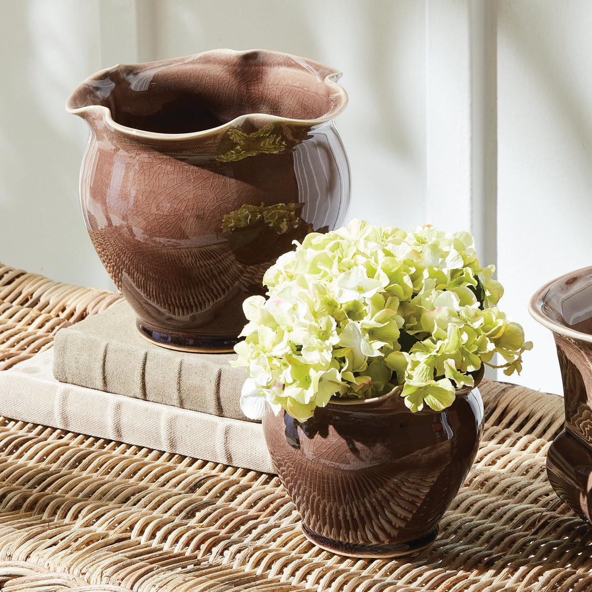Napa Brown MEGAN POTS, SET OF 2