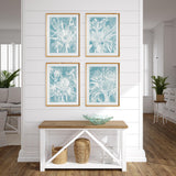 Napa Includes Mat PROTEA ABSTRACT PRINTS IN SOFT BLUE, SET OF 4