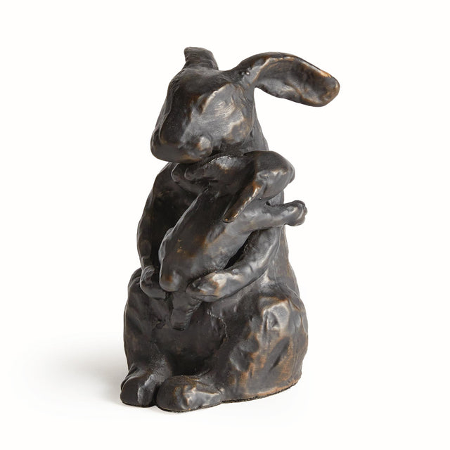 Napa Black/Bronze MOTHER RABBIT SCULPTURE