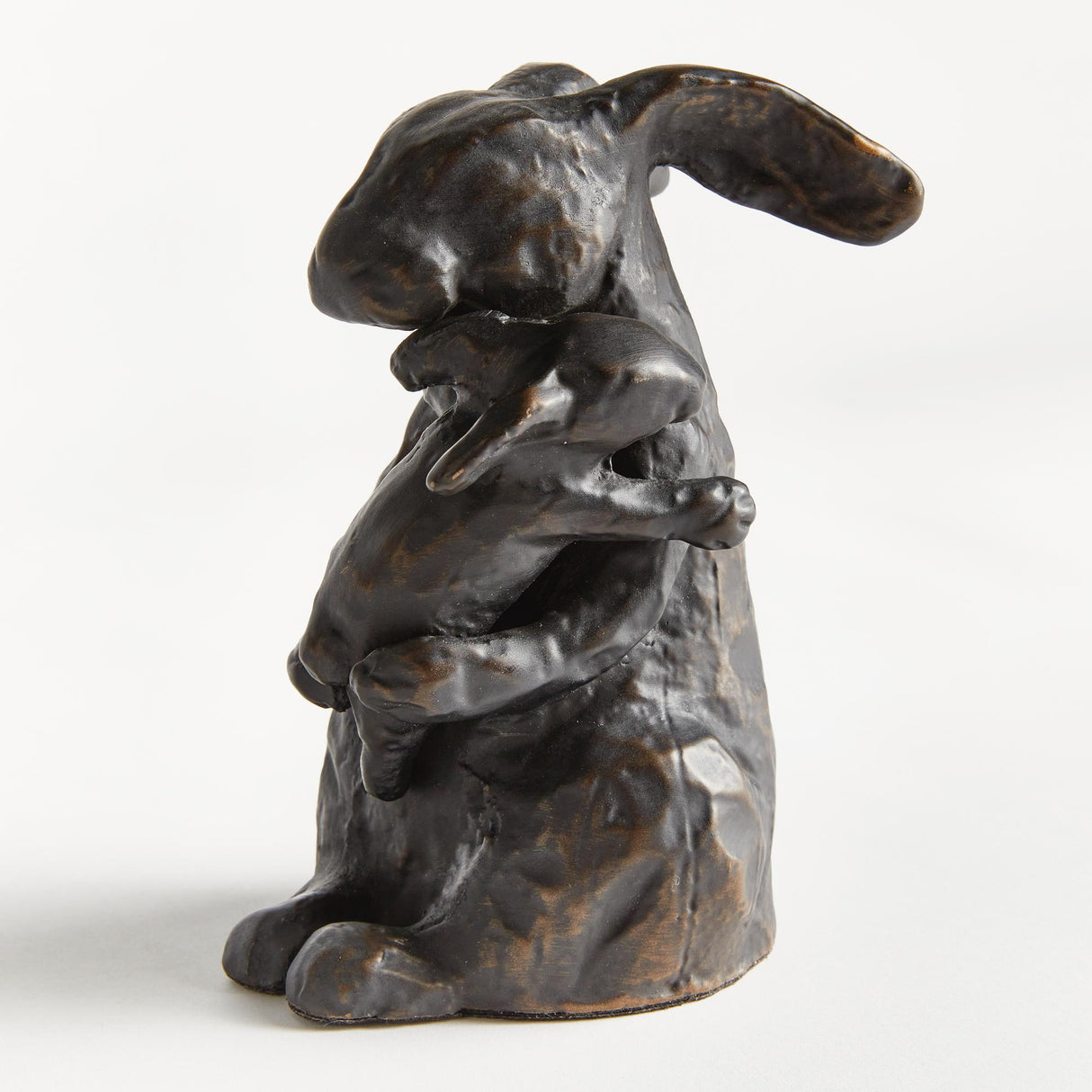 Napa Black/Bronze MOTHER RABBIT SCULPTURE