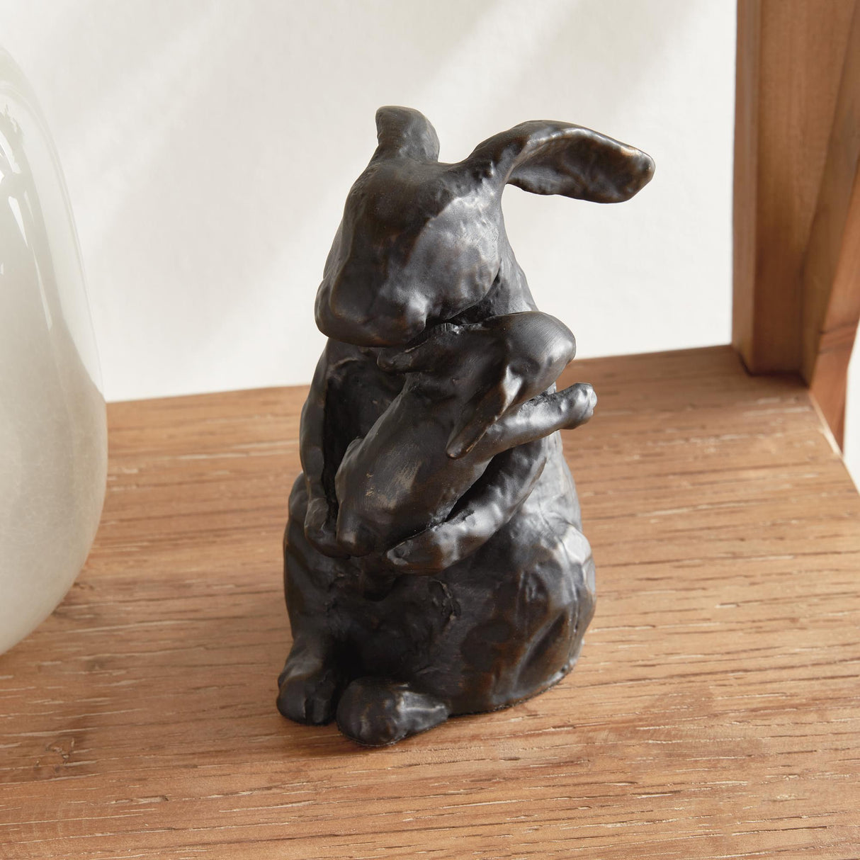 Napa Black/Bronze MOTHER RABBIT SCULPTURE