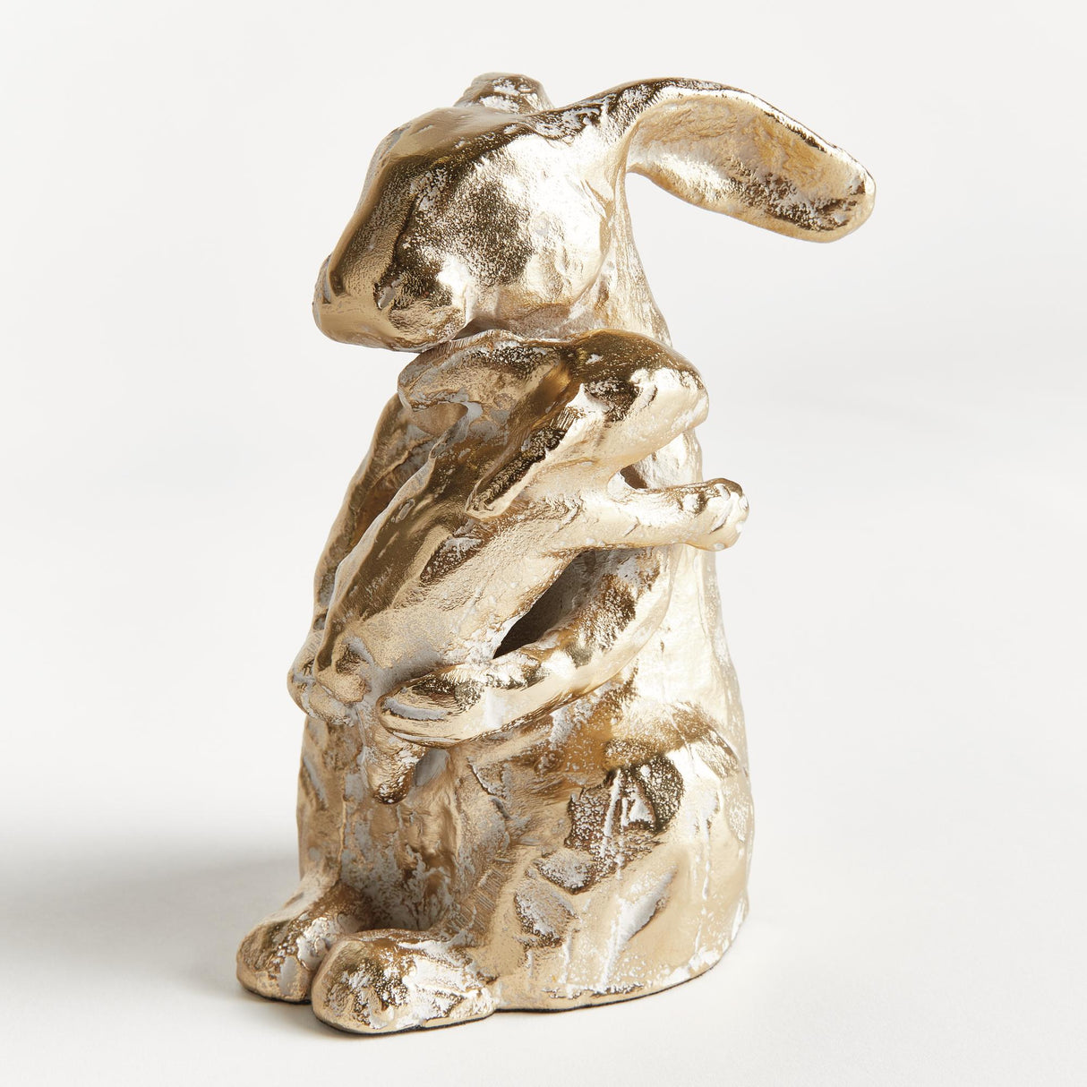 Napa White Ash Gold MOTHER RABBIT SCULPTURE