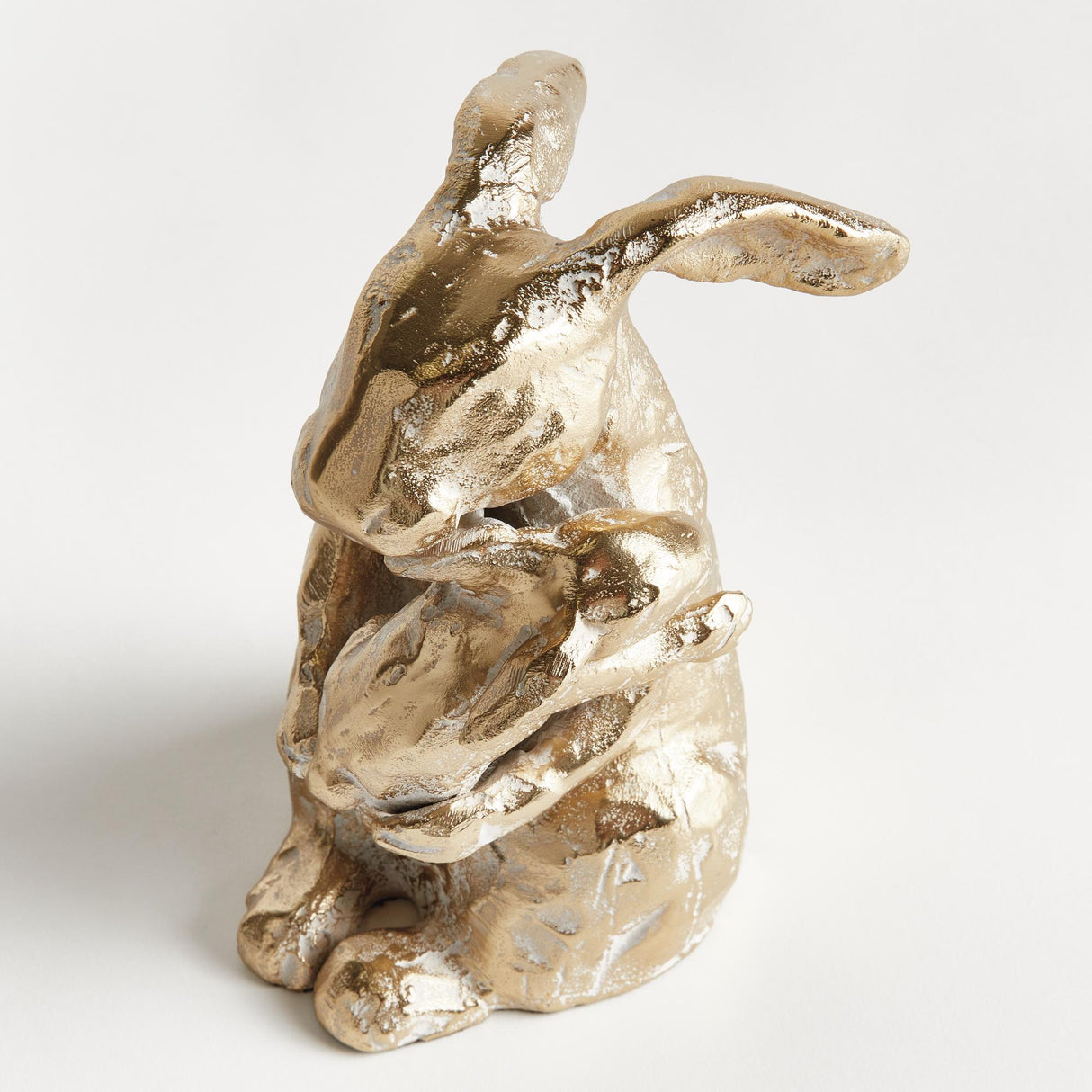 Napa White Ash Gold MOTHER RABBIT SCULPTURE