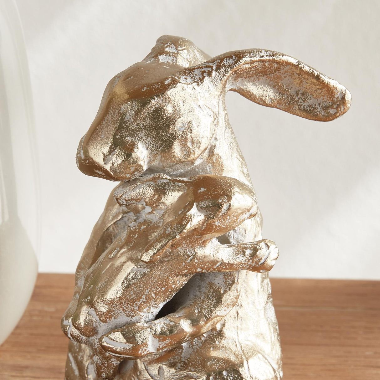 Napa White Ash Gold MOTHER RABBIT SCULPTURE