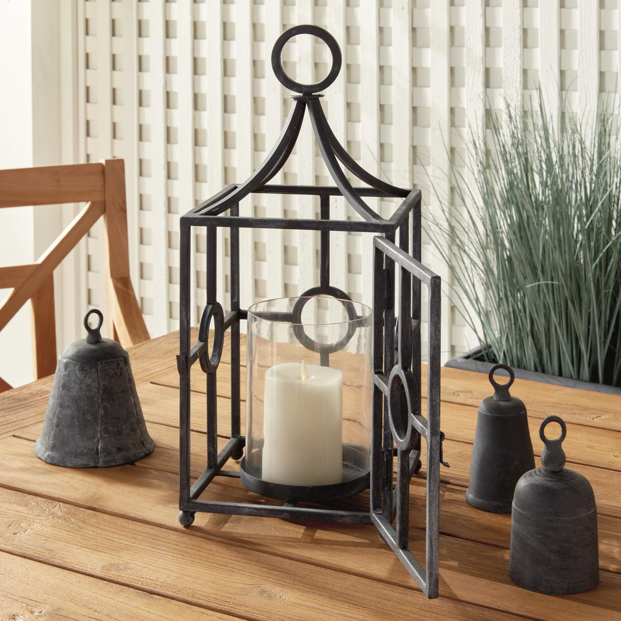 Napa Aged Zinc TERRAZZA OUTDOOR CANDLEHOLDER
