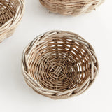 Napa Gray NORMANDY LOW BOWLS, SET OF 3