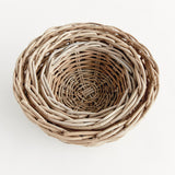 Napa Gray NORMANDY LOW BOWLS, SET OF 3