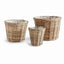 Napa Gray NORMANDY TAPERED BASKET PLANTERS, SET OF 3