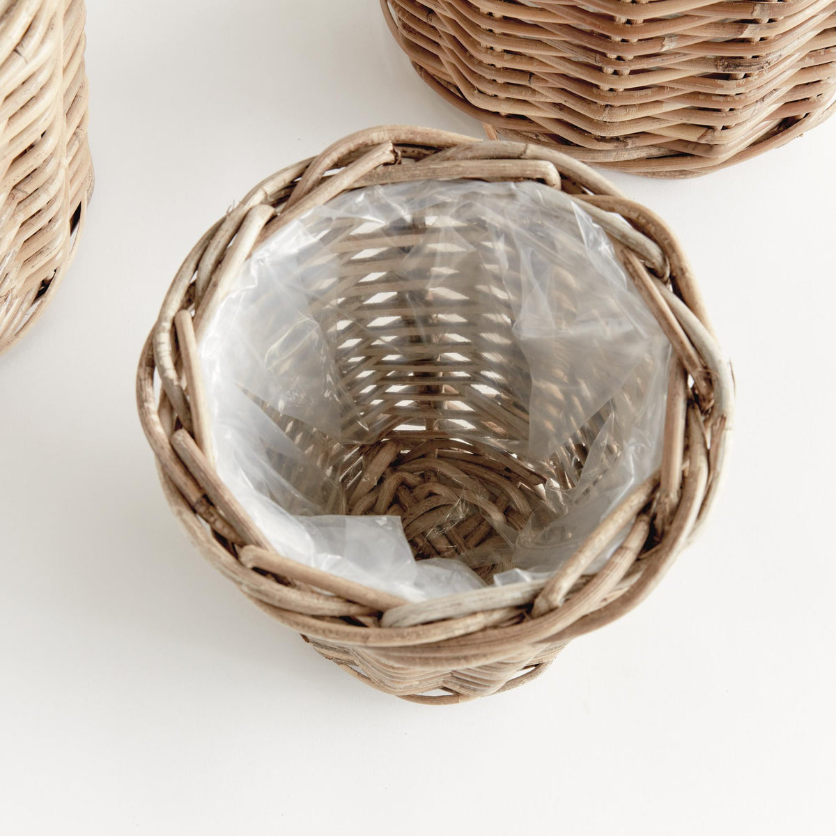 Napa Gray NORMANDY TAPERED BASKET PLANTERS, SET OF 3