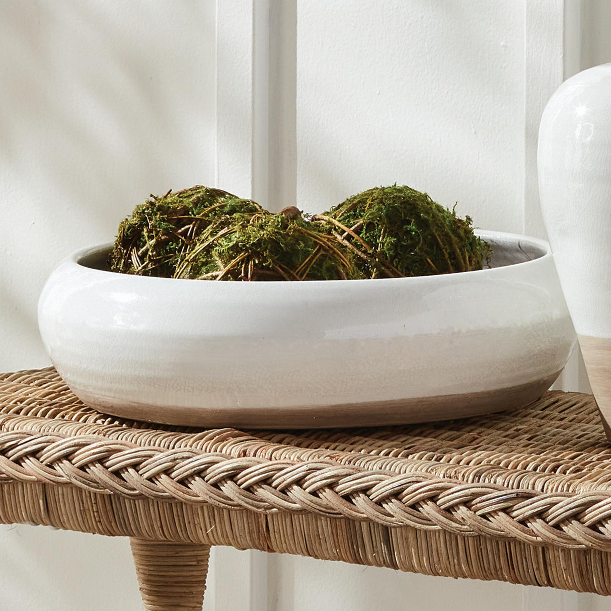 Napa White/Natural LAYTON DECTORATIVE BOWL