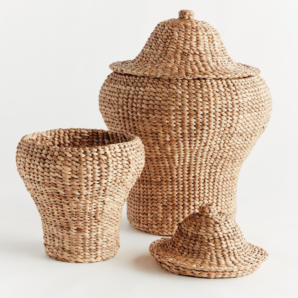 Napa Natural WATER HYACINTH GINGER JARS, SET OF 2