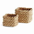 Napa Natural ABACA FRENCH BRAID STORAGE BASKETS SQUARE, SET OF 2