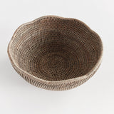 Napa Graywash BURMA RATTAN SCALLOPED EDGE BOWL