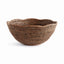Napa Warm Brown BURMA RATTAN SCALLOPED EDGE BOWL LARGE