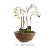 Napa Warm Brown BURMA RATTAN SCALLOPED EDGE BOWL LARGE
