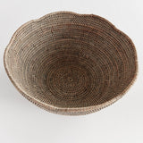 Napa Graywash BURMA RATTAN SCALLOPED EDGE BOWL LARGE