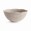 Napa Whitewash BURMA RATTAN SCALLOPED EDGE BOWL LARGE