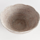 Napa Whitewash BURMA RATTAN SCALLOPED EDGE BOWL LARGE