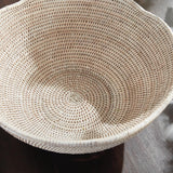 Napa Whitewash BURMA RATTAN SCALLOPED EDGE BOWL LARGE