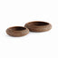 Napa Warm Brown BURMA RATTAN SHALLOW DISPLAY BOWLS, SET OF 2