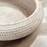 Napa Whitewash BURMA RATTAN SHALLOW DISPLAY BOWLS, SET OF 2