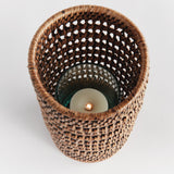 Napa Warm Brown BURMA RATTAN HURRICANE SMALL