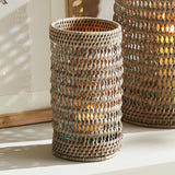 Napa Warm Brown BURMA RATTAN HURRICANE SMALL