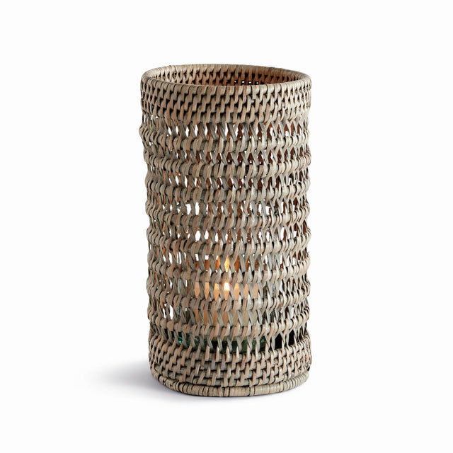 Napa Graywash BURMA RATTAN HURRICANE SMALL
