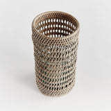 Napa Graywash BURMA RATTAN HURRICANE SMALL