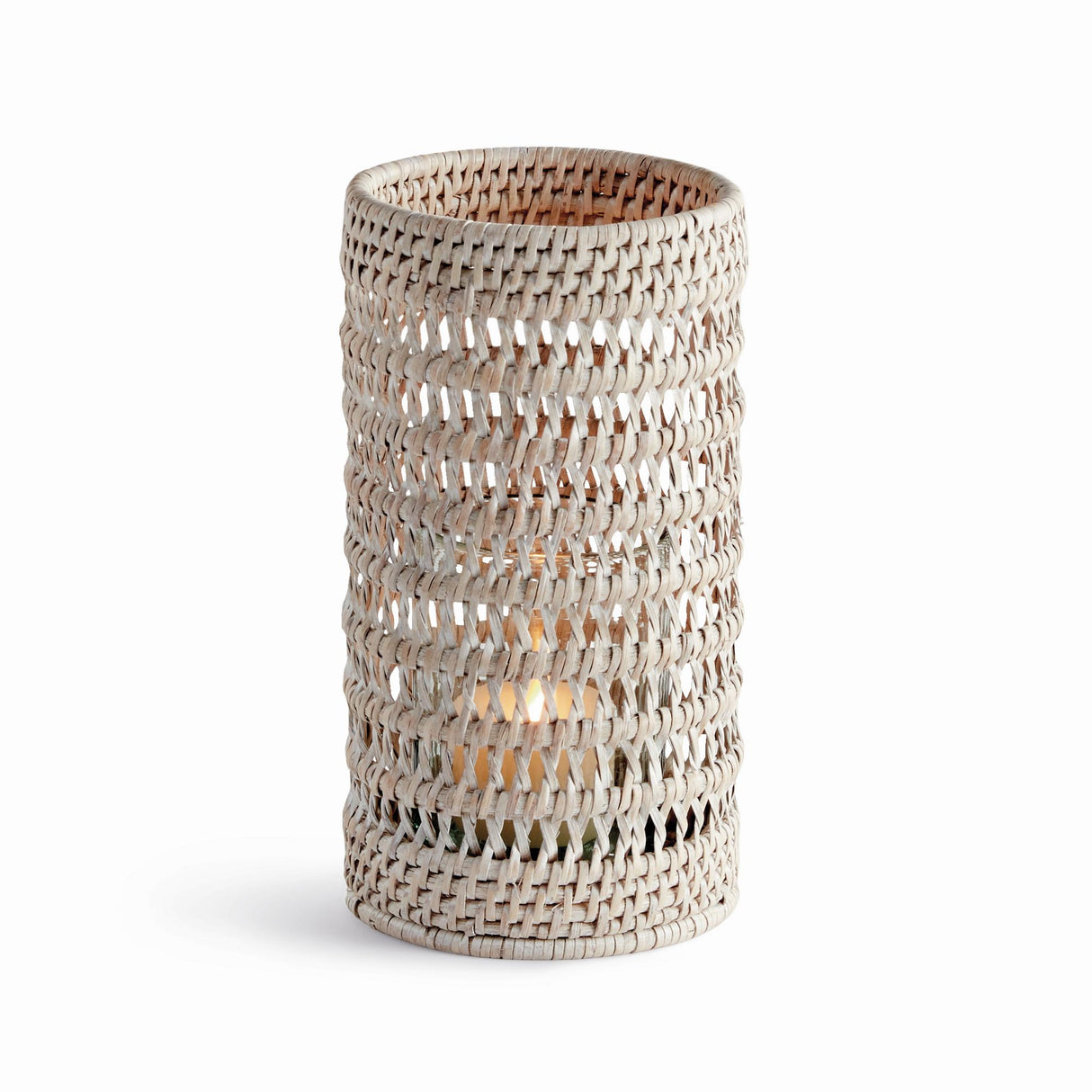Napa Whitewash BURMA RATTAN HURRICANE SMALL