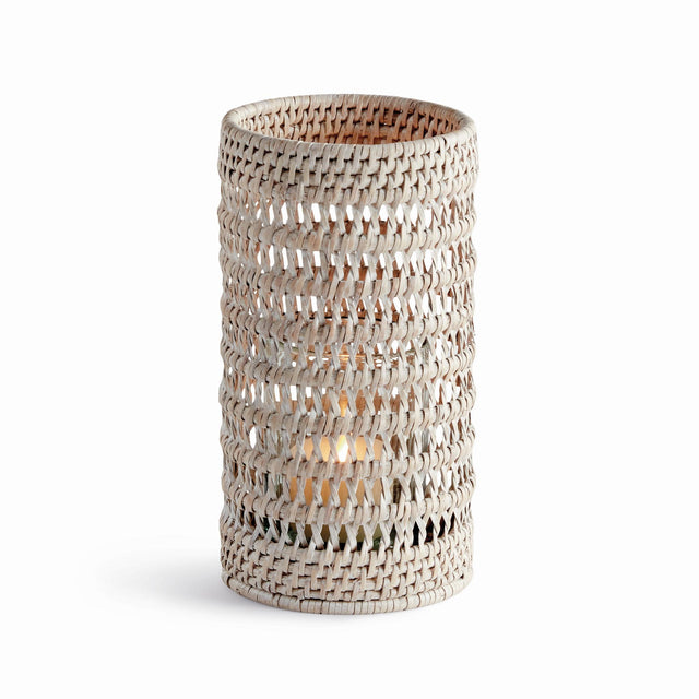 Napa Whitewash BURMA RATTAN HURRICANE SMALL