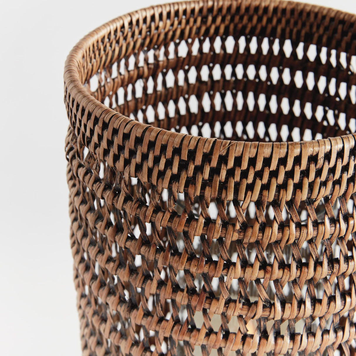 Napa Warm Brown BURMA RATTAN HURRICANE LARGE