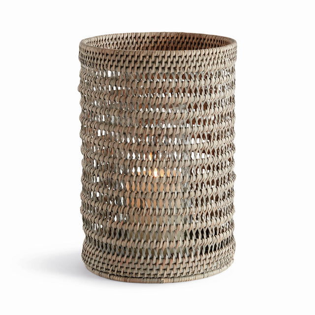 Napa Graywash BURMA RATTAN HURRICANE LARGE