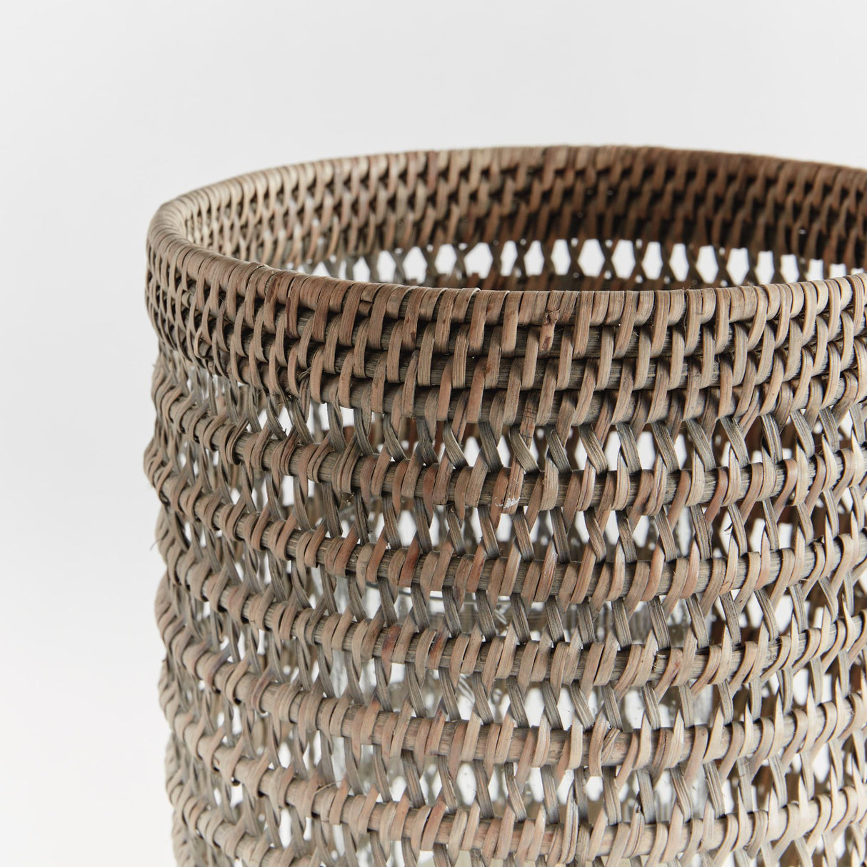 Napa Graywash BURMA RATTAN HURRICANE LARGE