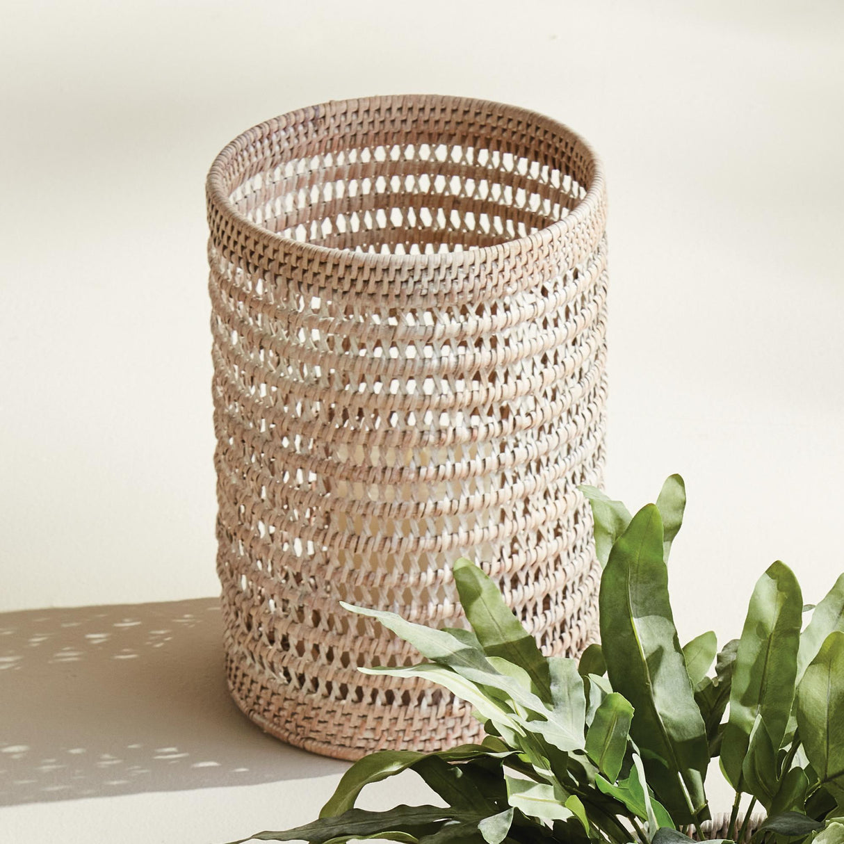 Napa Whitewash BURMA RATTAN HURRICANE LARGE