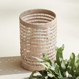 Napa Whitewash BURMA RATTAN HURRICANE LARGE