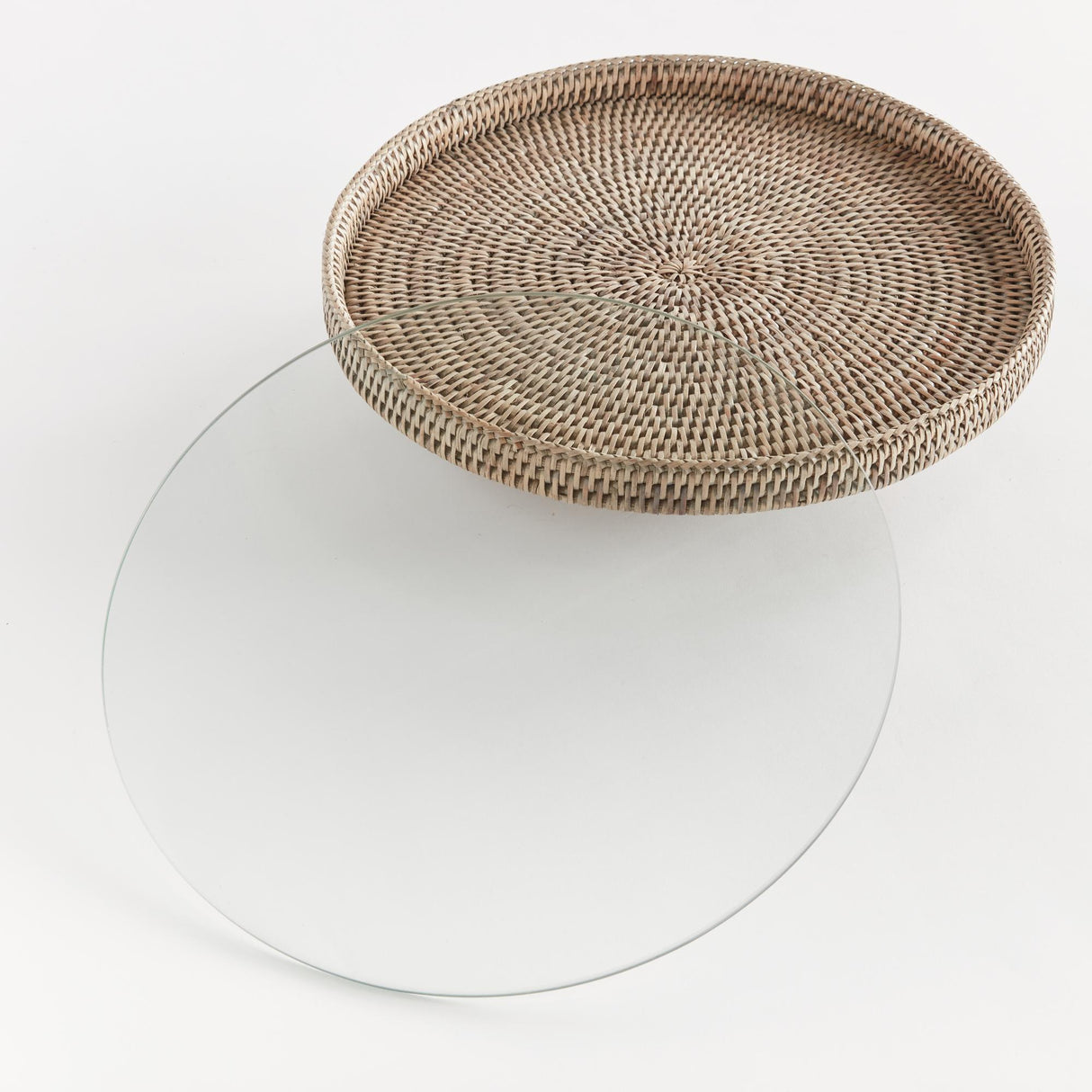 Napa Graywash BURMA RATTAN SERVING STAND